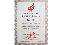 國家火炬計劃重點高新技術(shù)企業(yè)